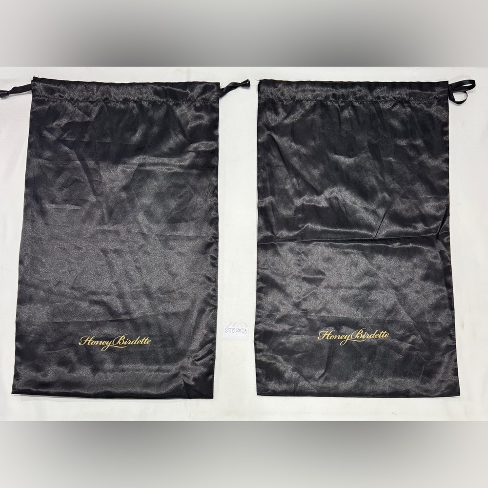HONEY BIRDETTE BLACK DRAW STRING LINGERIE DUST BAGS POUCH TRAVEL STORAGE 2